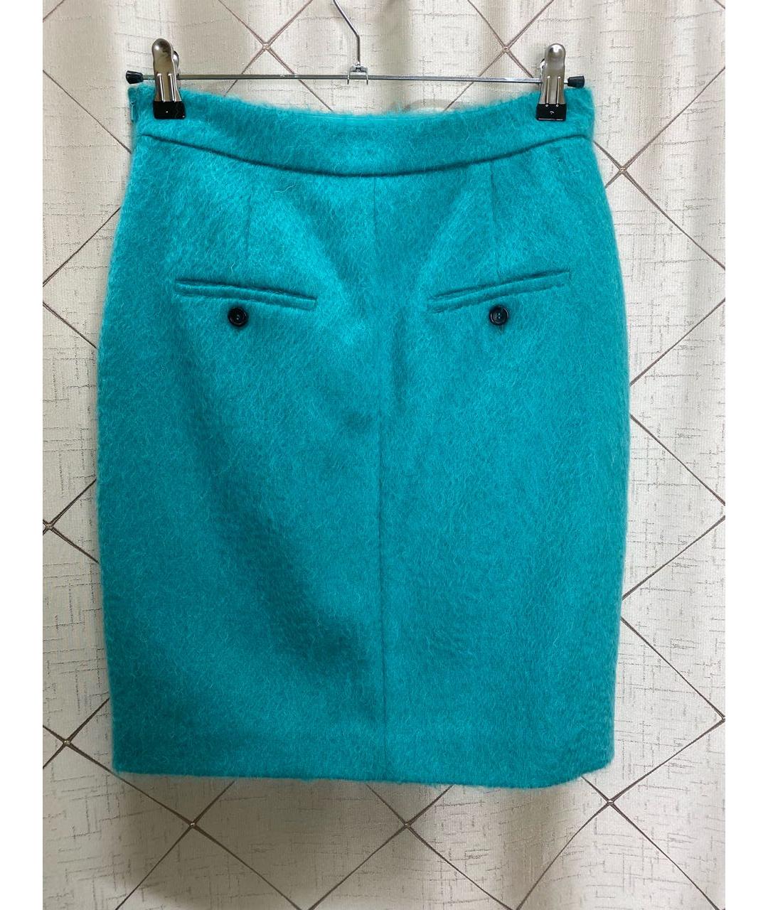 MAX MARA Бирюзовая юбка мини, фото 3
