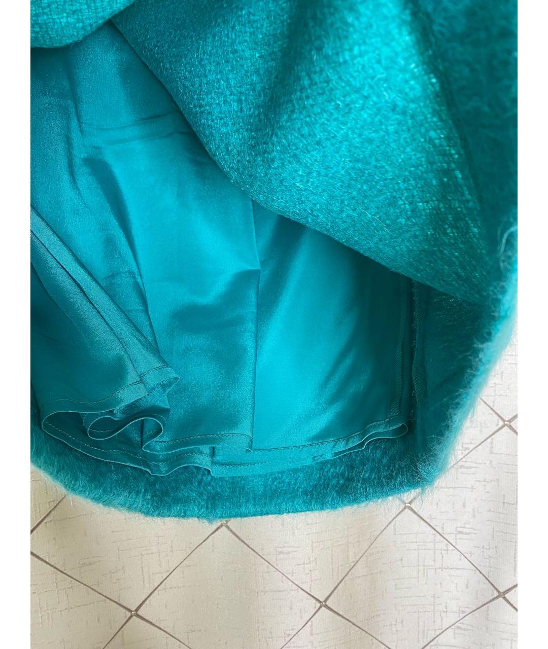 MAX MARA Бирюзовая юбка мини, фото 6