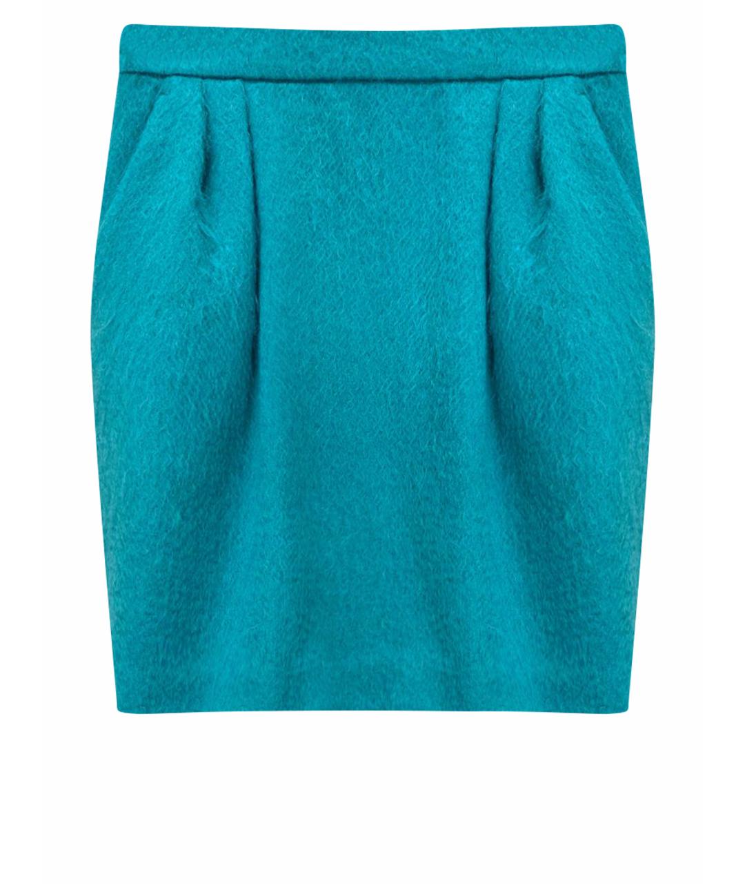 MAX MARA Бирюзовая юбка мини, фото 1