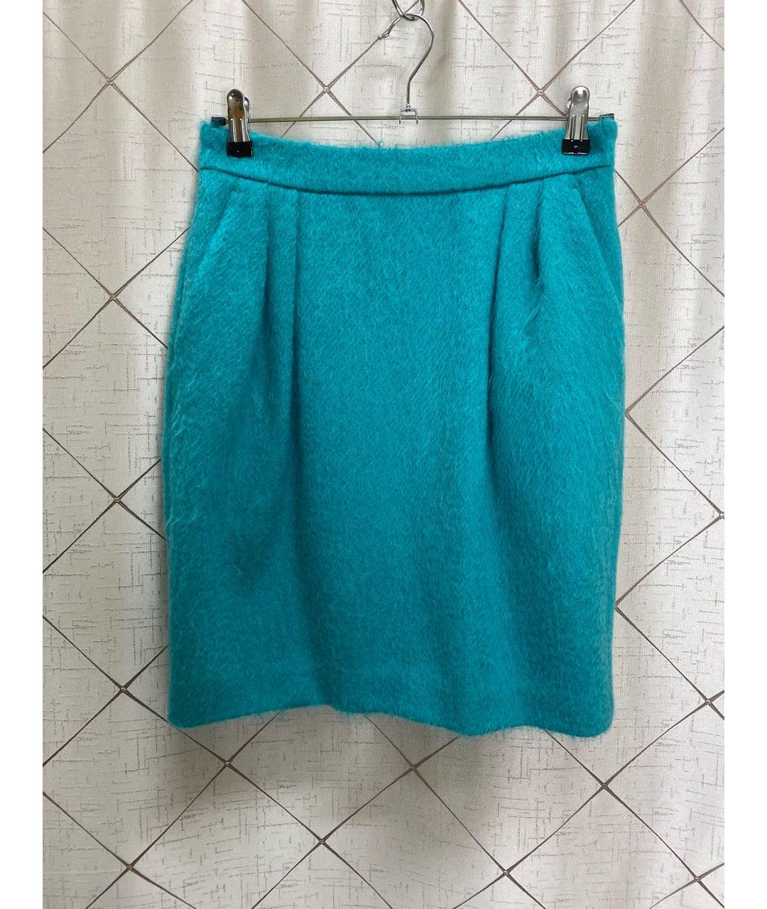 MAX MARA Бирюзовая юбка мини, фото 7