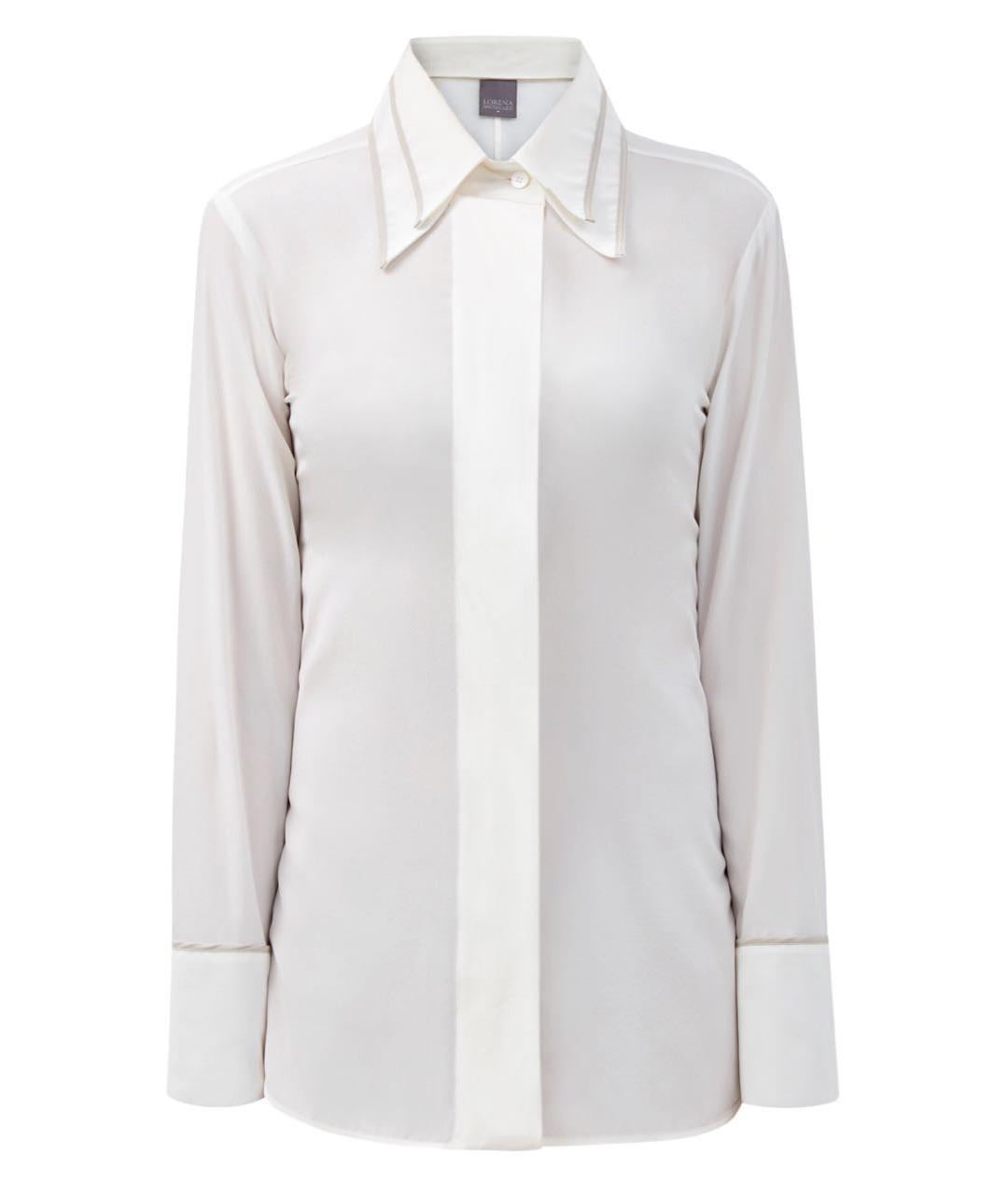 LORENA ANTONIAZZI Белая шелковая блузы, фото 1
