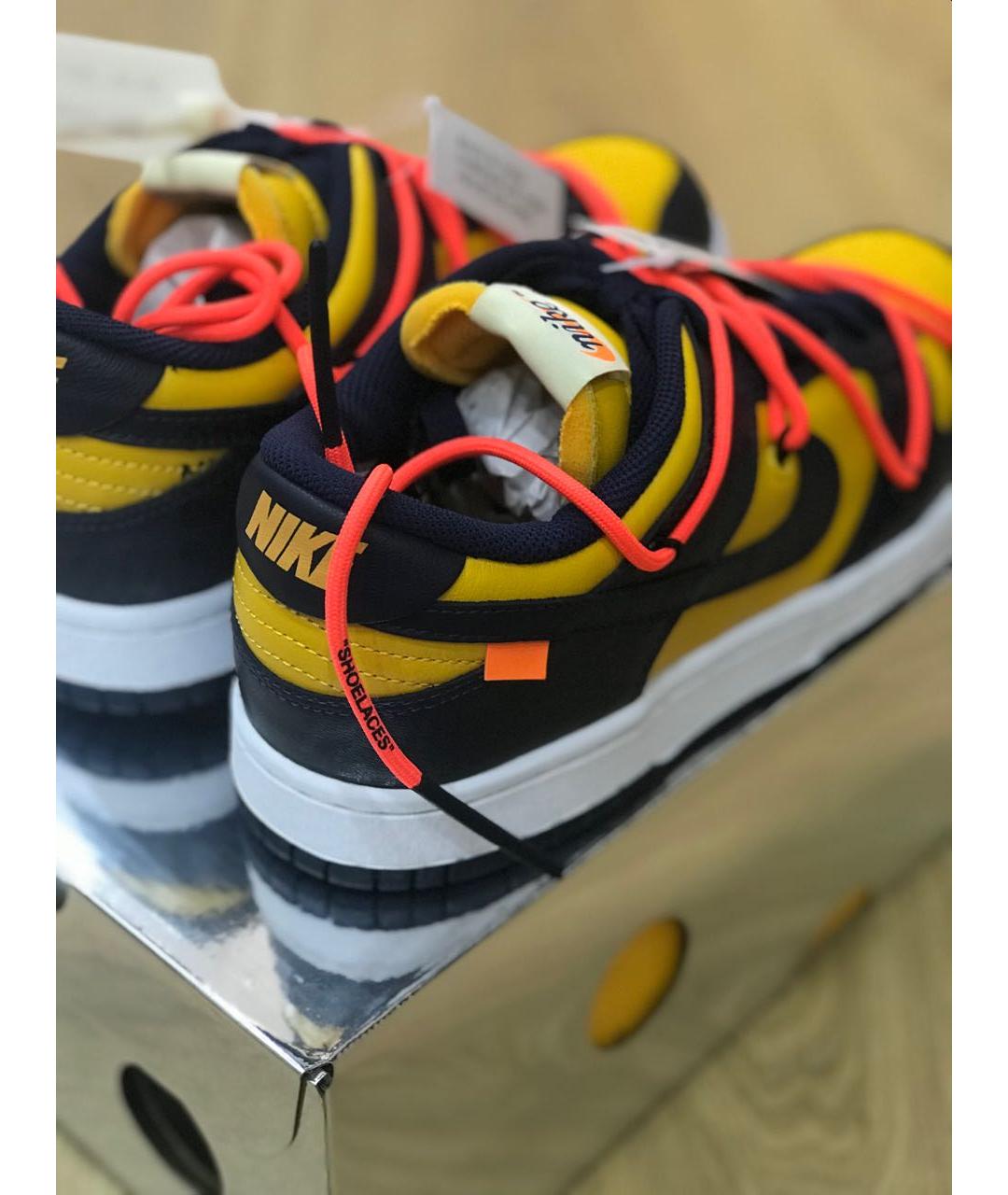 NIKE X OFF-WHITE Мульти кожаные низкие кроссовки / кеды, фото 5