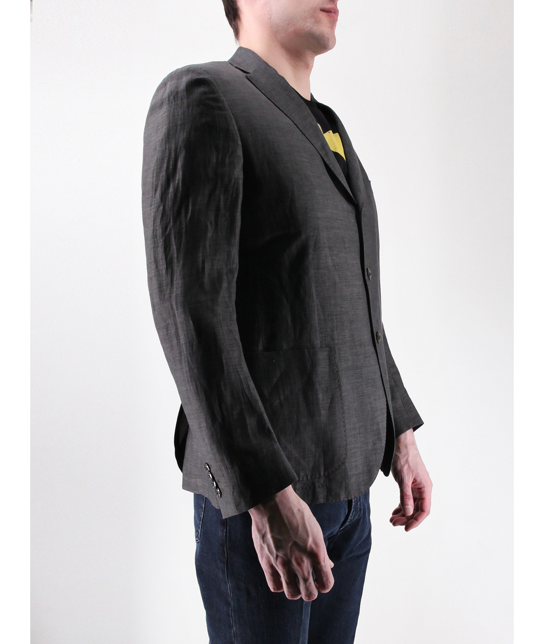 CANTARELLI Серый льняной пиджак, фото 2
