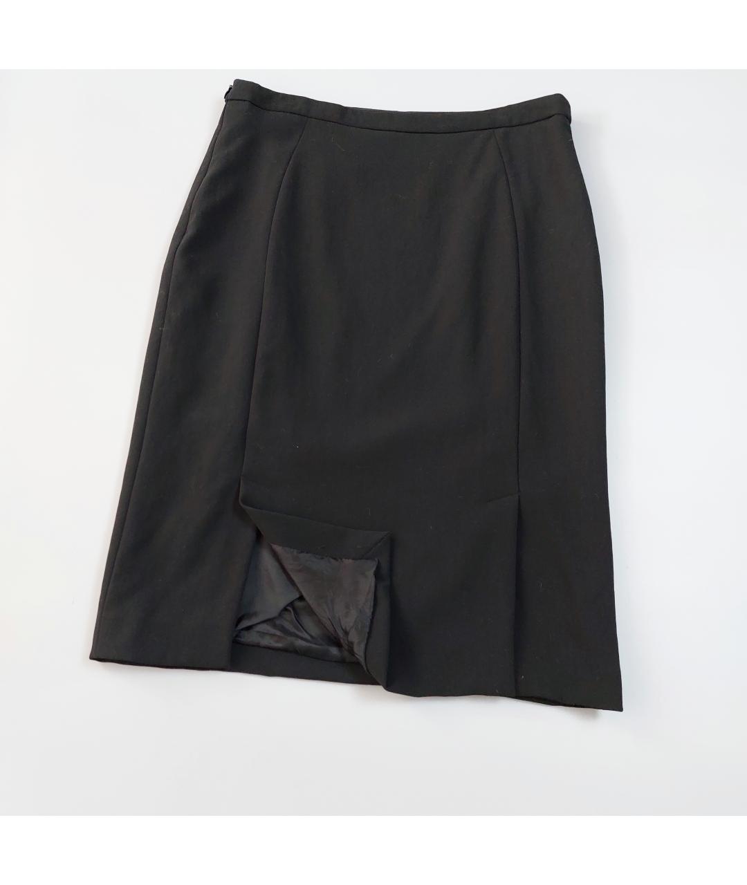 GIORGIO ARMANI Черная шерстяная юбка миди, фото 5