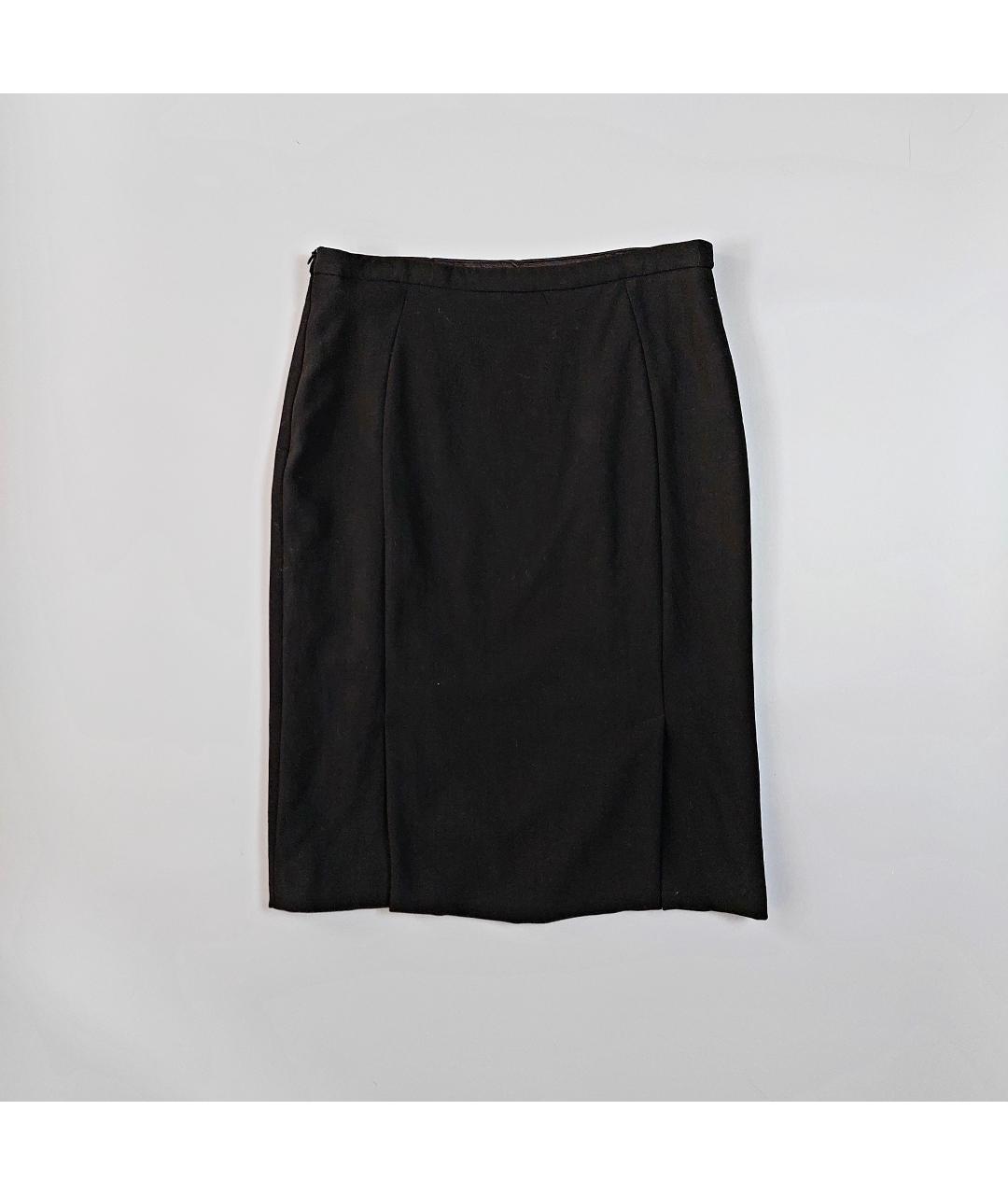 GIORGIO ARMANI Черная шерстяная юбка миди, фото 7