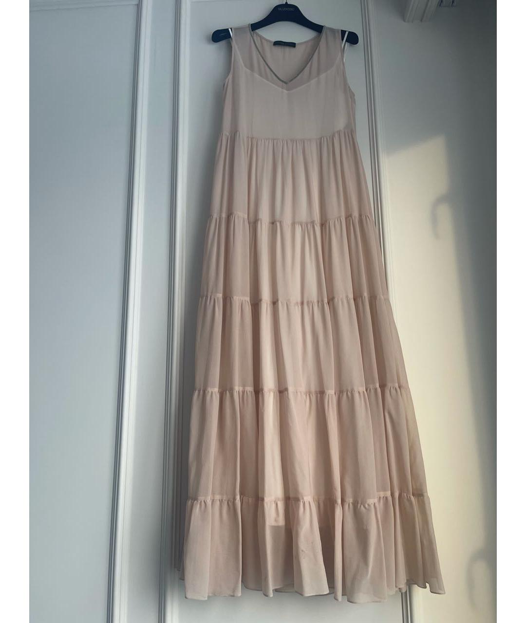 FABIANA FILIPPI Розовое шелковое повседневное платье, фото 7