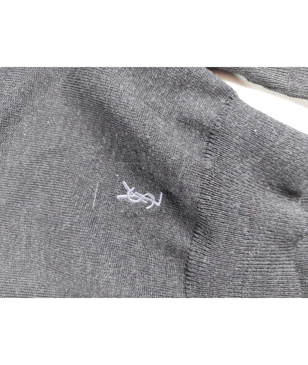 SAINT LAURENT Серый шерстяной джемпер / свитер, фото 3