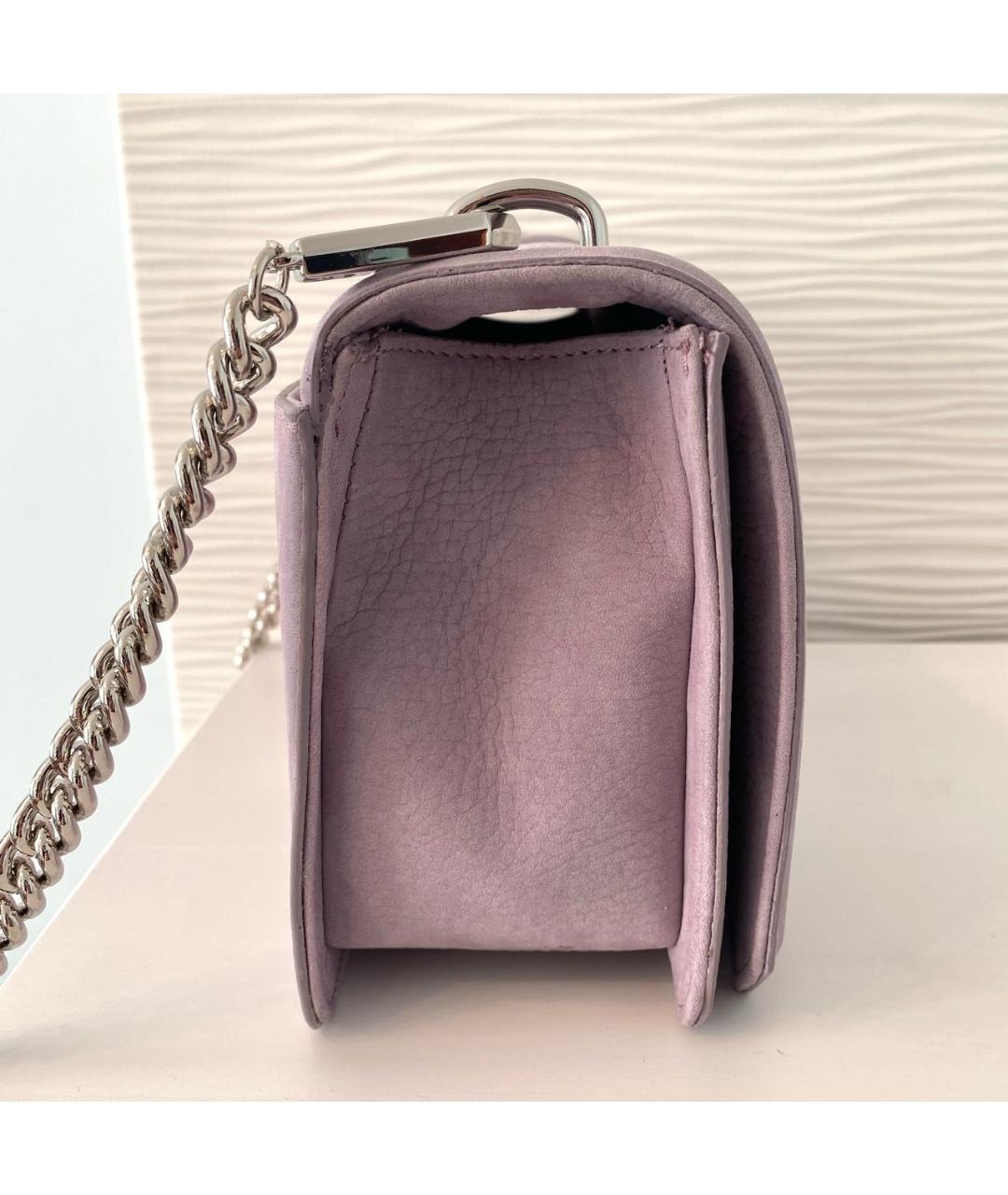 REBECCA MINKOFF Фиолетовая кожаная сумка через плечо, фото 4