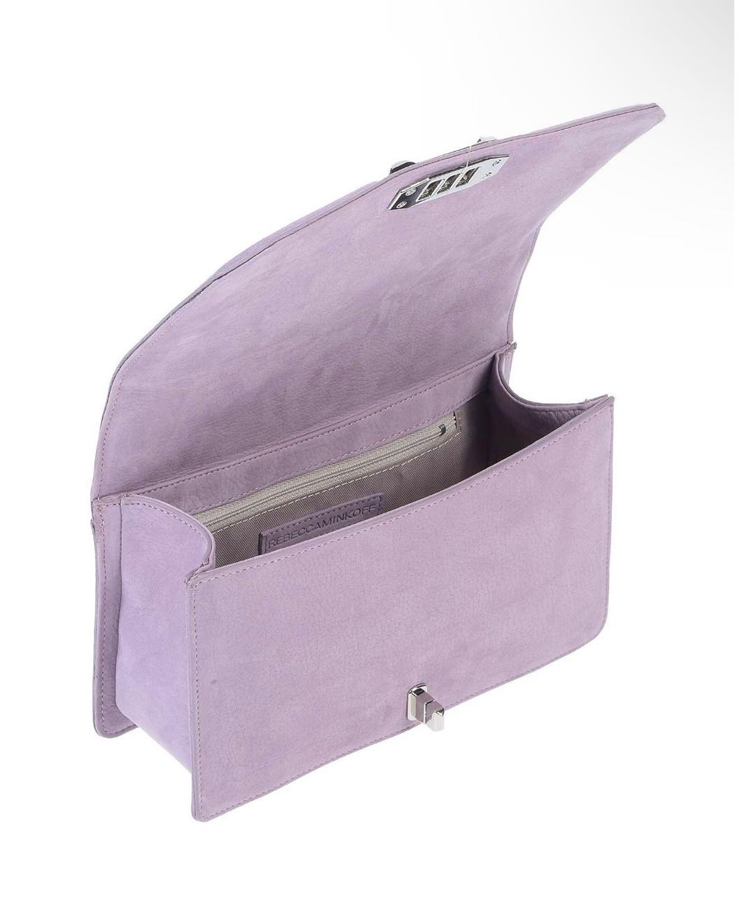 REBECCA MINKOFF Фиолетовая кожаная сумка через плечо, фото 2