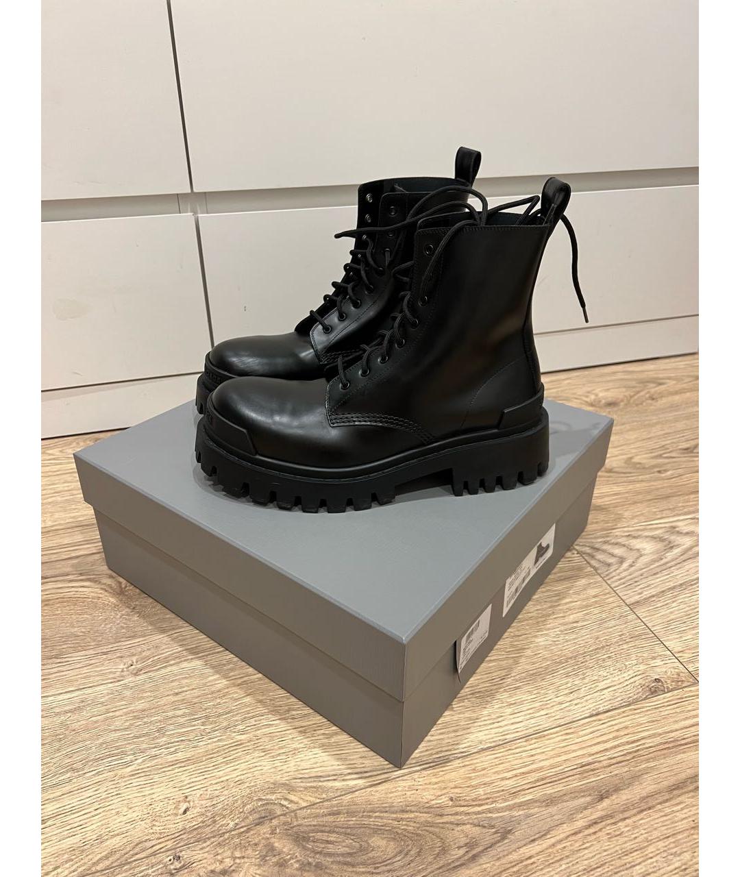 BALENCIAGA Черные кожаные ботинки, фото 7