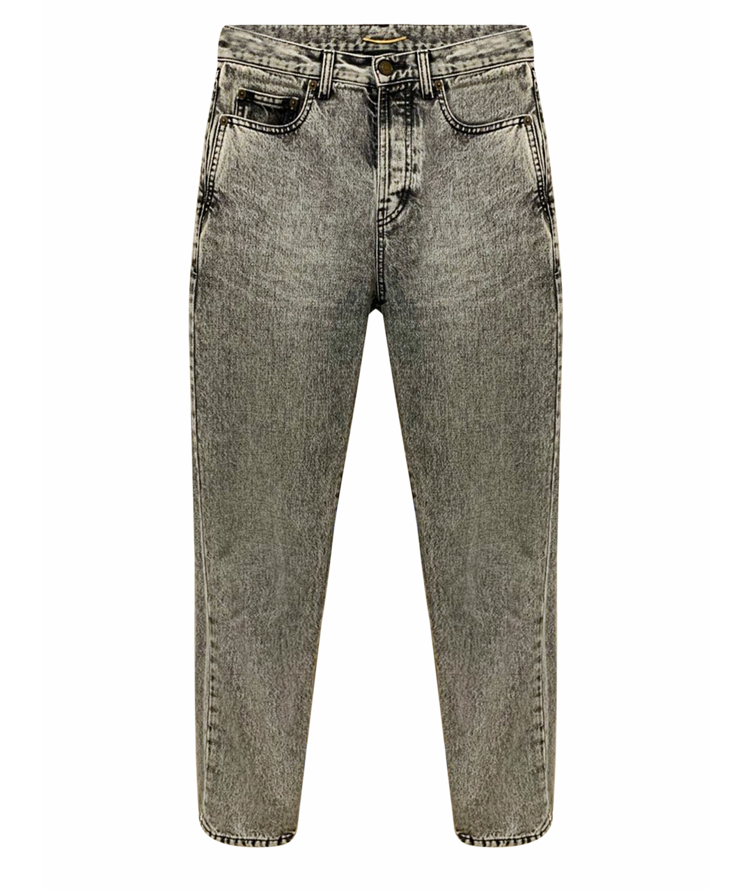 SAINT LAURENT Серые хлопковые прямые джинсы, фото 1