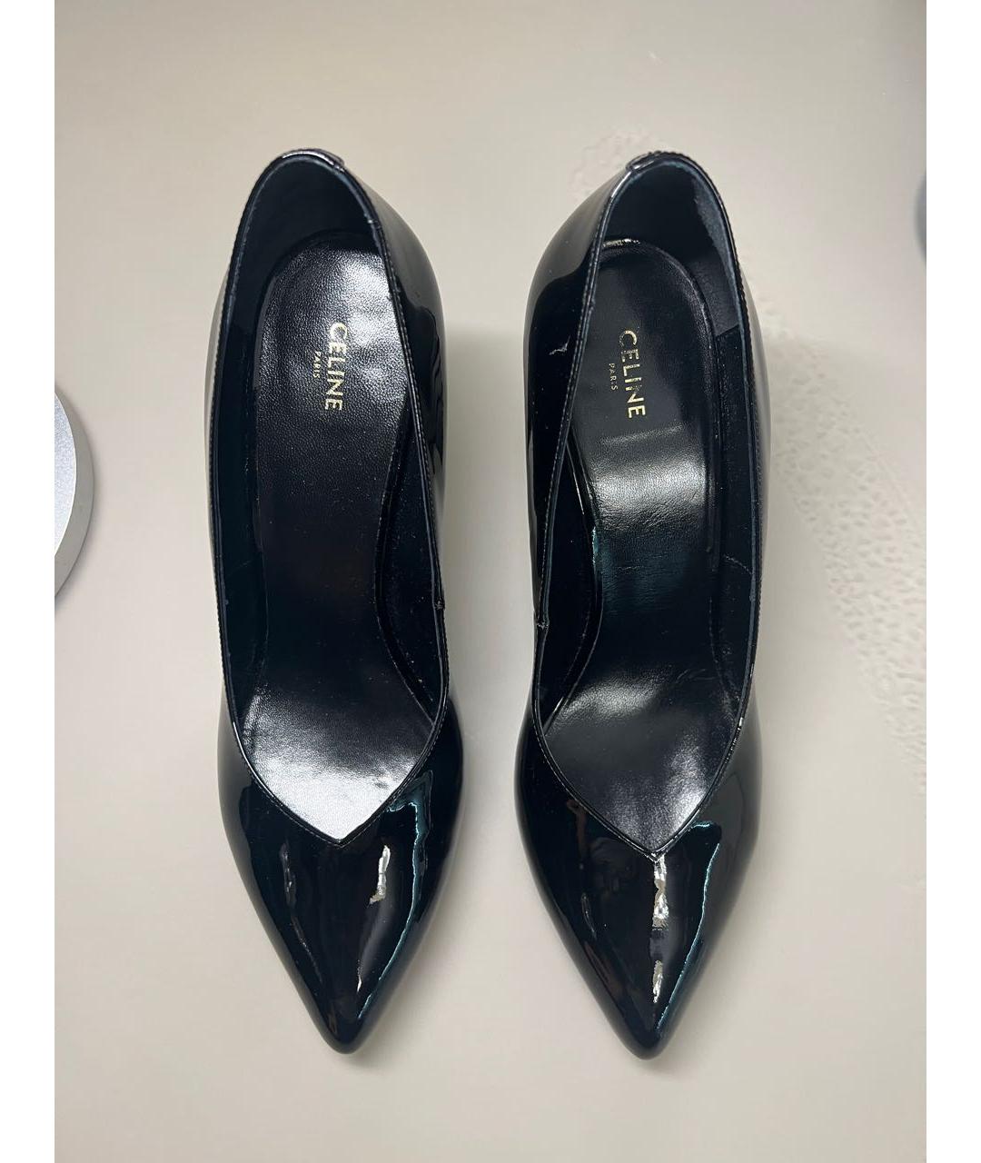 CELINE PRE-OWNED Черные туфли из лакированной кожи, фото 2