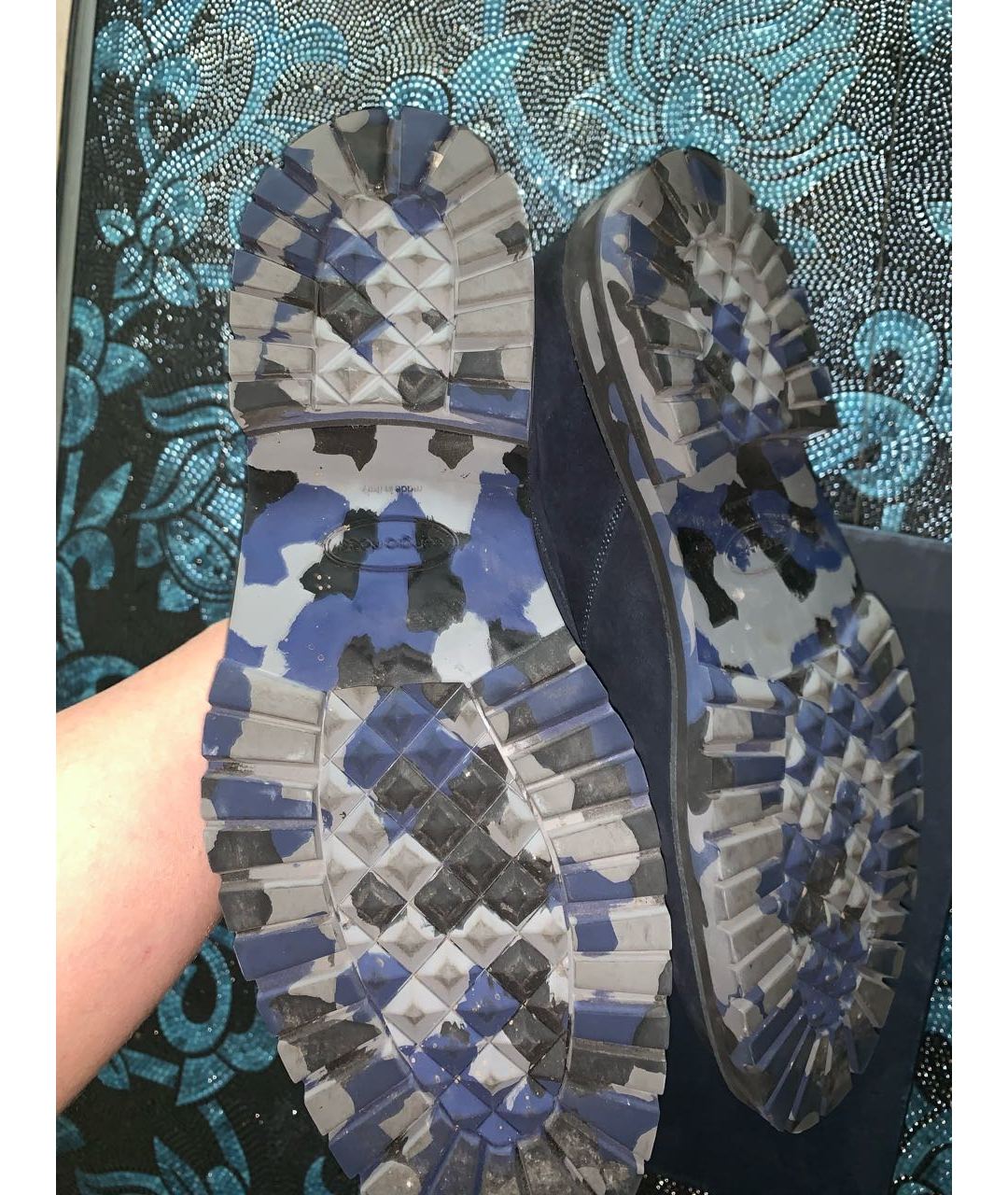 SERGIO ROSSI Темно-синие замшевые туфли, фото 3