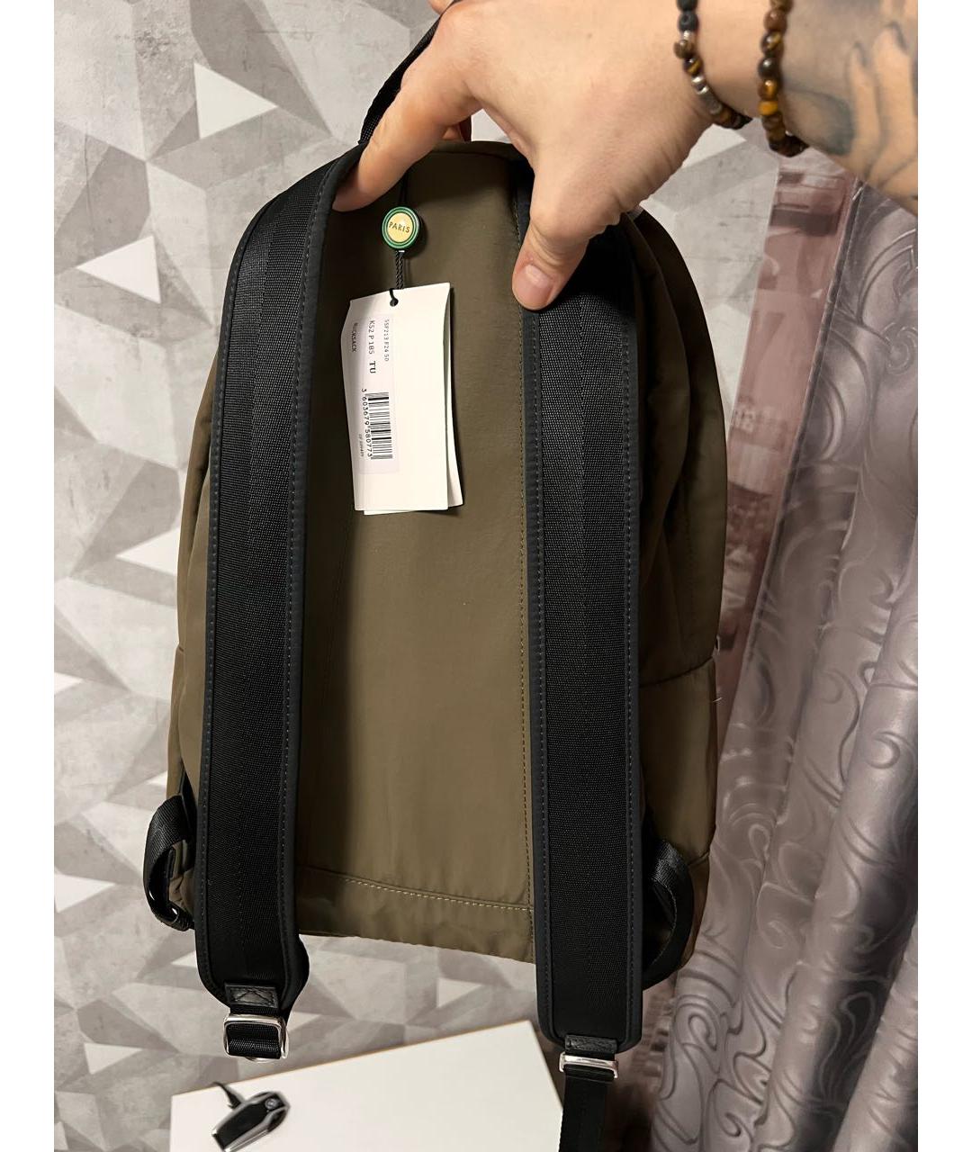 KENZO Коричневый синтетический рюкзак, фото 3