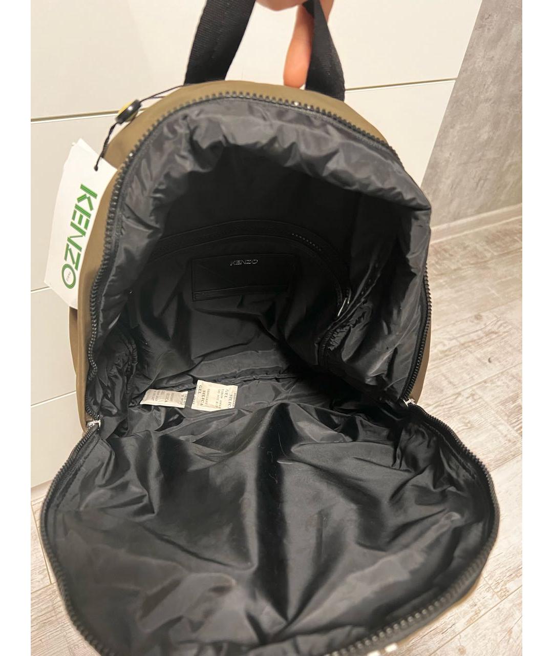 KENZO Коричневый синтетический рюкзак, фото 4
