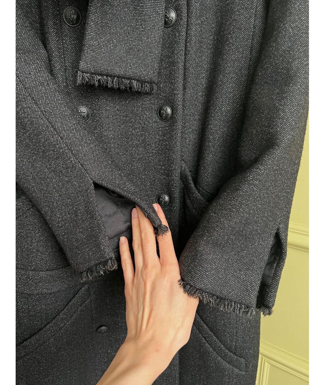 CHANEL PRE-OWNED Антрацитовое пальто, фото 3