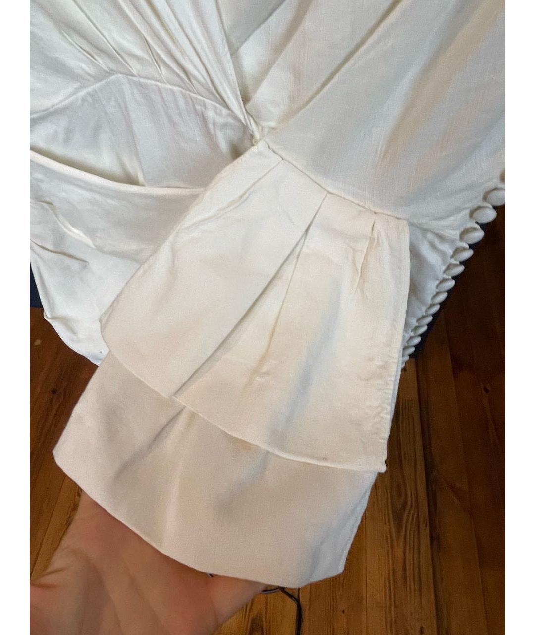 MAGDA BUTRYM Белое вискозное повседневное платье, фото 3