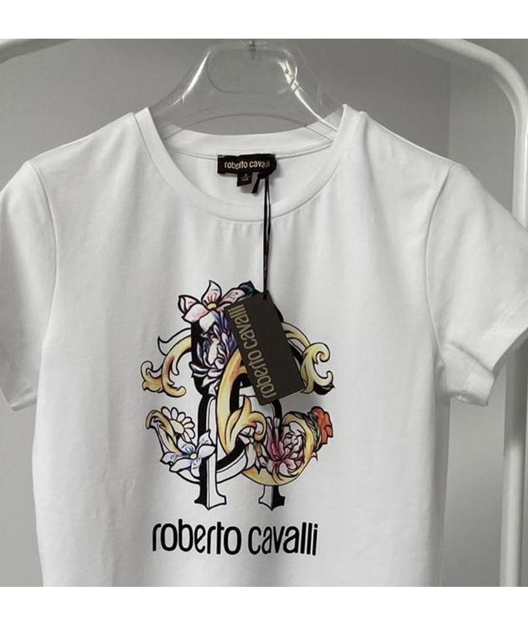 ROBERTO CAVALLI JUNIOR Белый хлопковый детская футболка / топ, фото 3