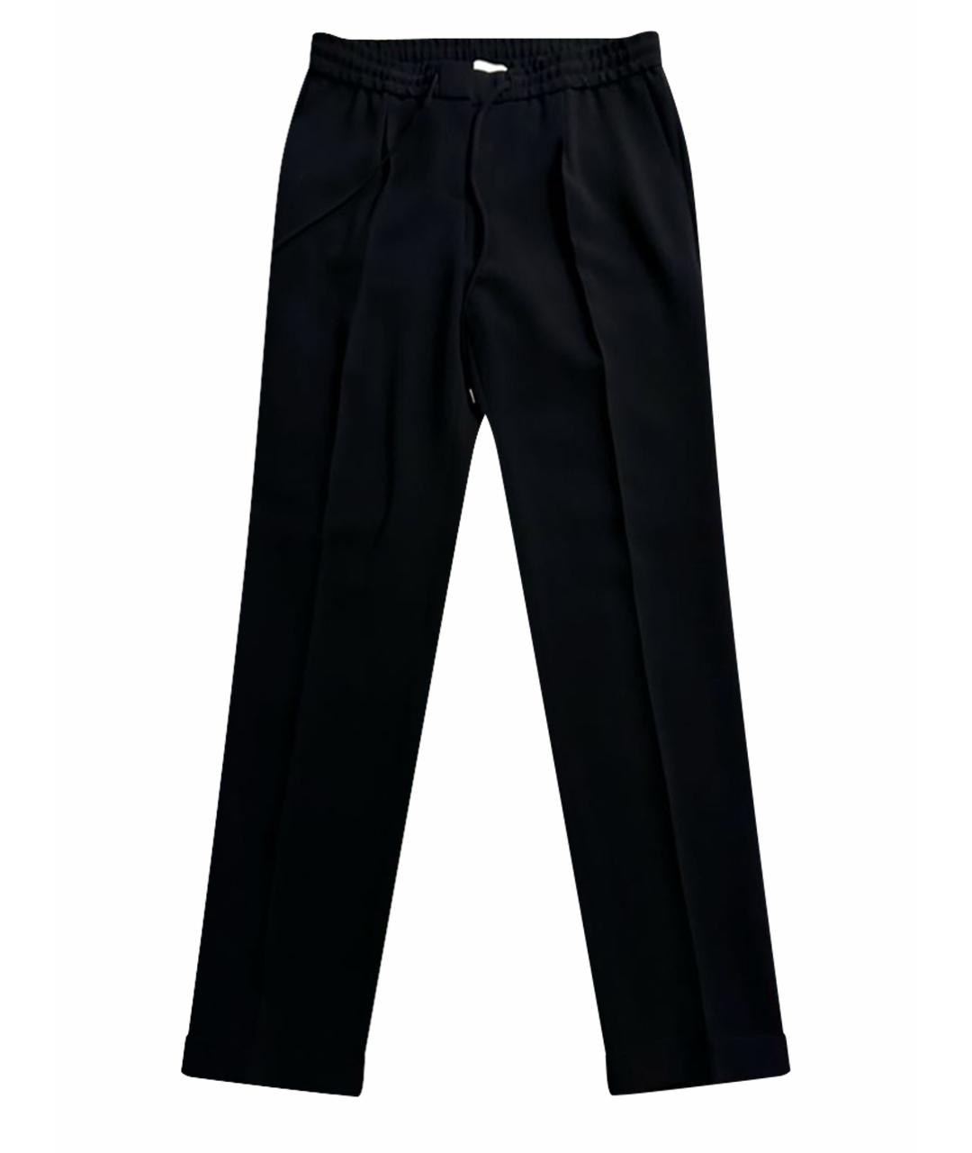 HUGO BOSS Черные полиэстеровые брюки узкие, фото 1