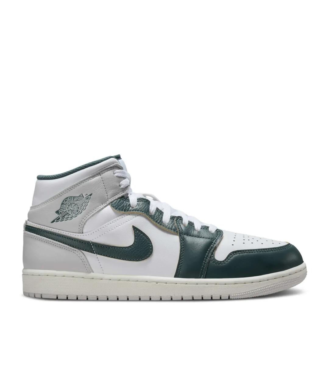 JORDAN Серые кожаные высокие кроссовки / кеды, фото 1