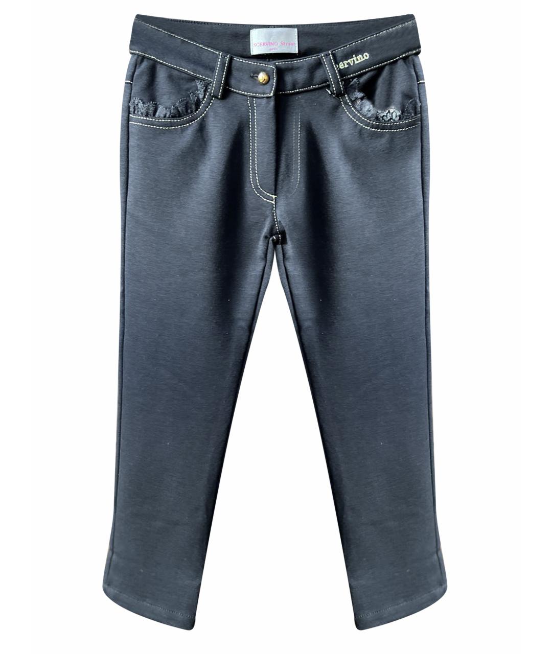 ERMANNO SCERVINO JUNIOR Темно-синие хлопковые детские джинсы, фото 1