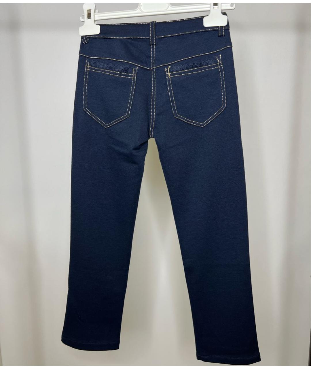 ERMANNO SCERVINO JUNIOR Темно-синие хлопковые детские джинсы, фото 3