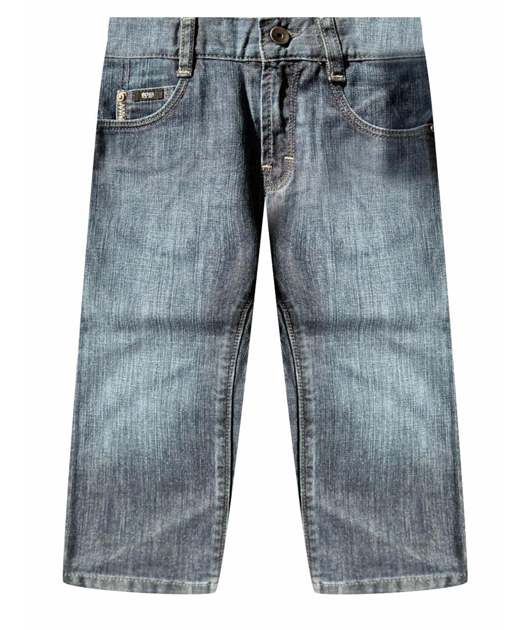 HUGO BOSS Темно-синие деним детские джинсы, фото 1