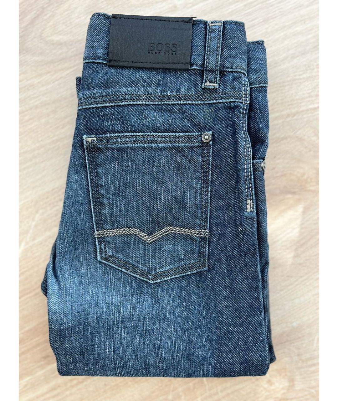 HUGO BOSS Темно-синие деним детские джинсы, фото 2