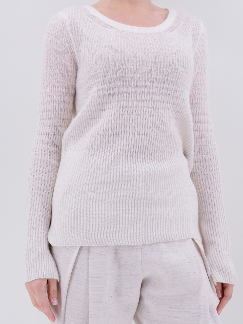 FENDI Белый кашемировый джемпер / свитер, фото 2