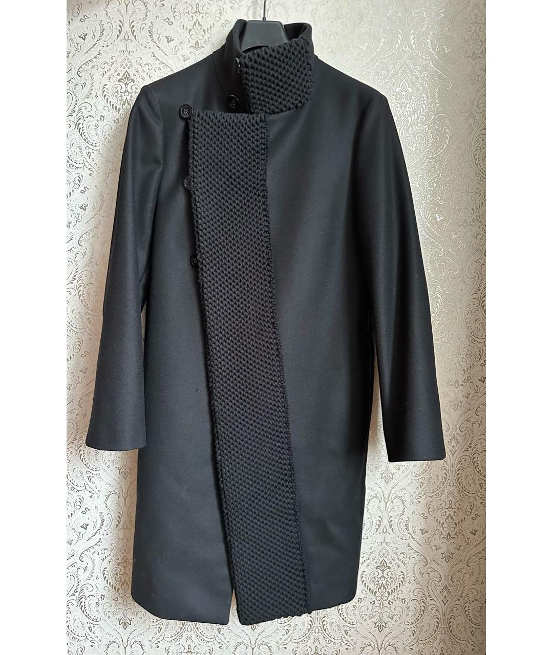 EMPORIO ARMANI Черное шерстяное пальто, фото 9