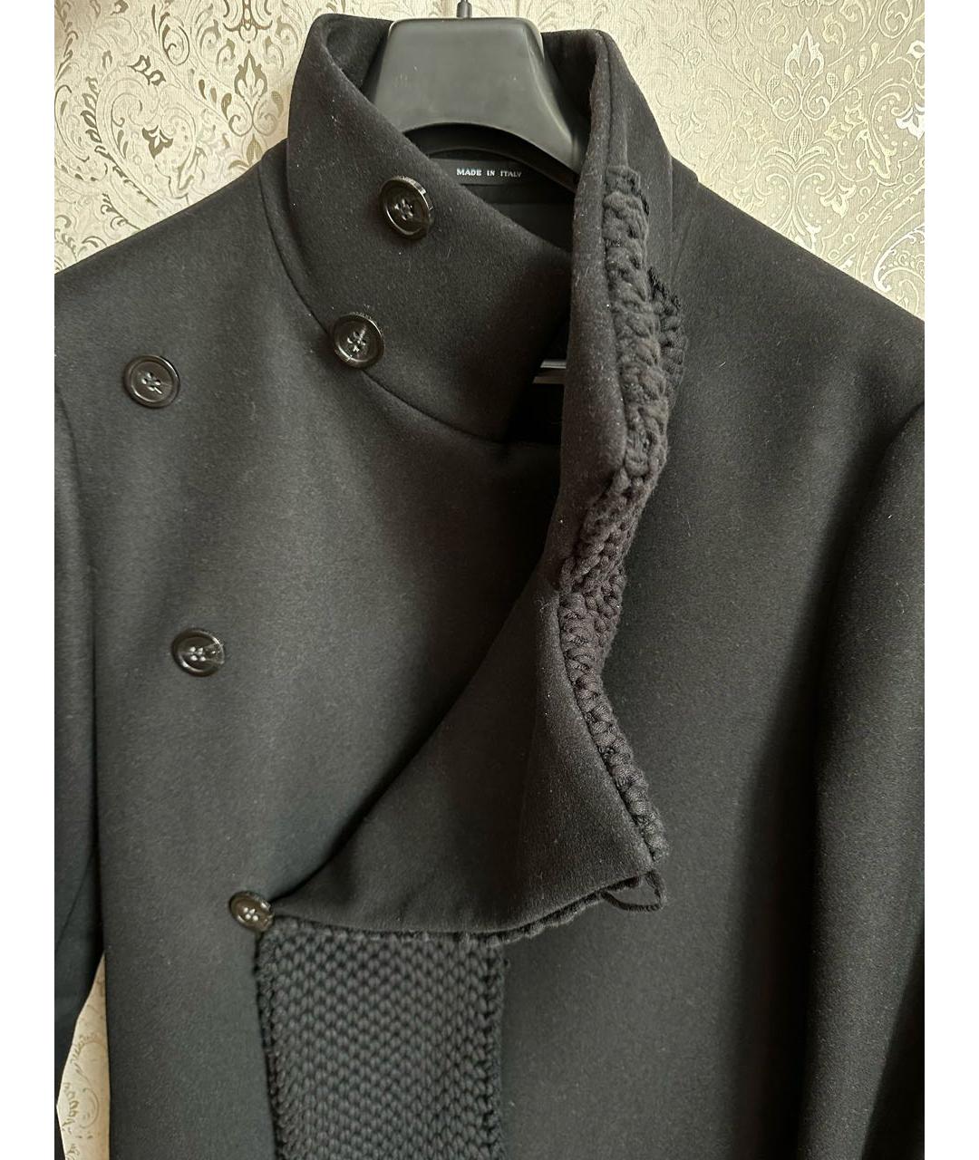 EMPORIO ARMANI Черное шерстяное пальто, фото 3