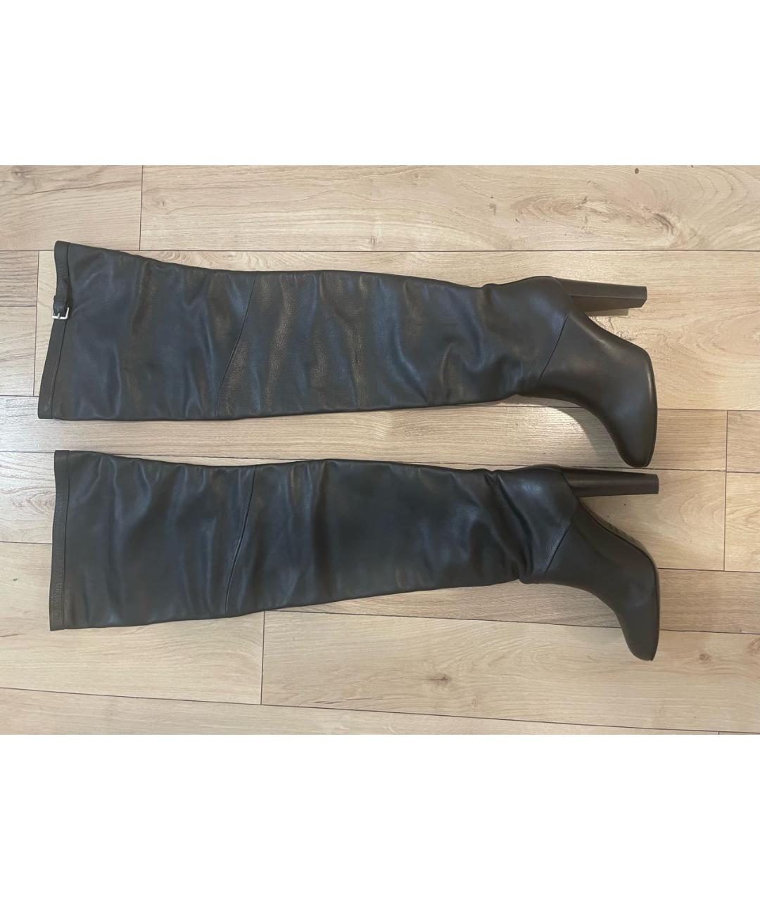 HERMES PRE-OWNED Черные кожаные ботфорты, фото 3