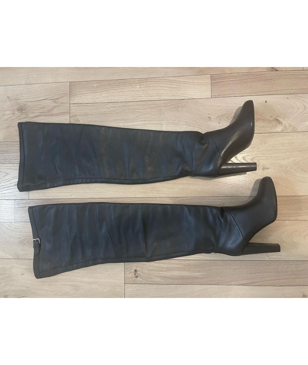 HERMES PRE-OWNED Черные кожаные ботфорты, фото 2