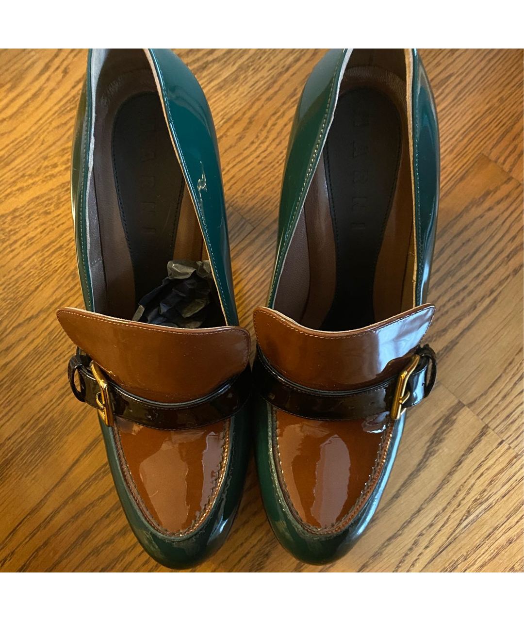 MARNI Зеленые туфли из лакированной кожи, фото 3