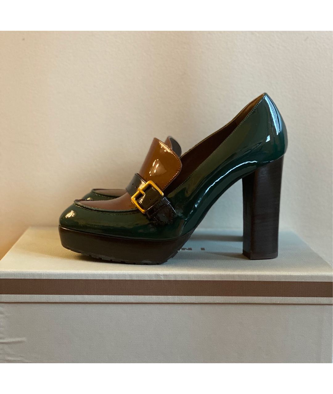 MARNI Зеленые туфли из лакированной кожи, фото 7