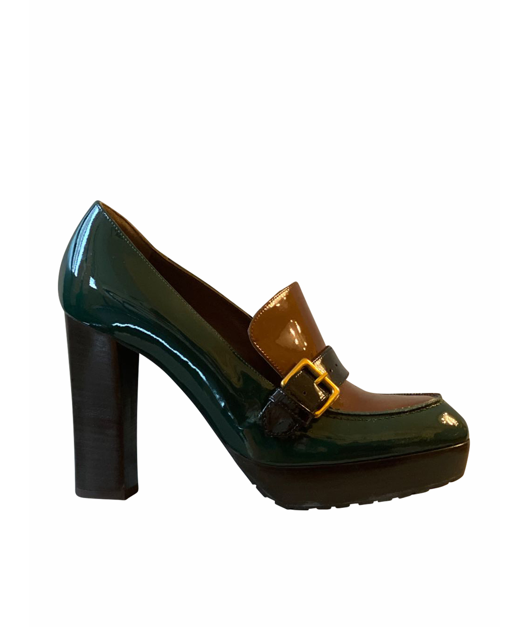 MARNI Зеленые туфли из лакированной кожи, фото 1