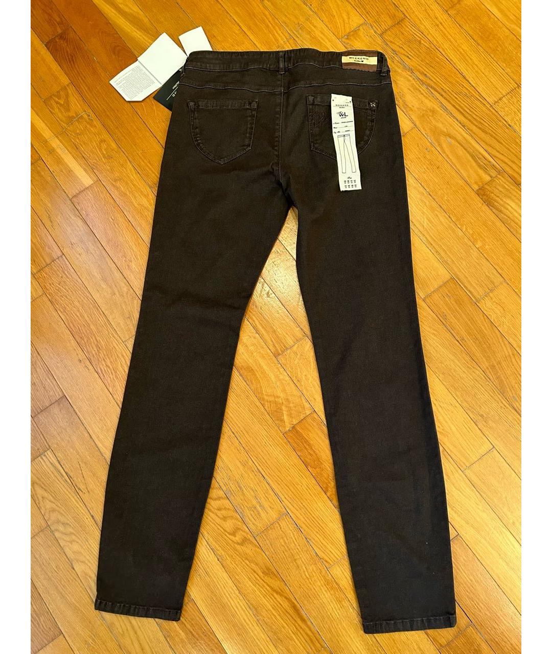 WEEKEND MAX MARA Коричневые хлопковые прямые джинсы, фото 2