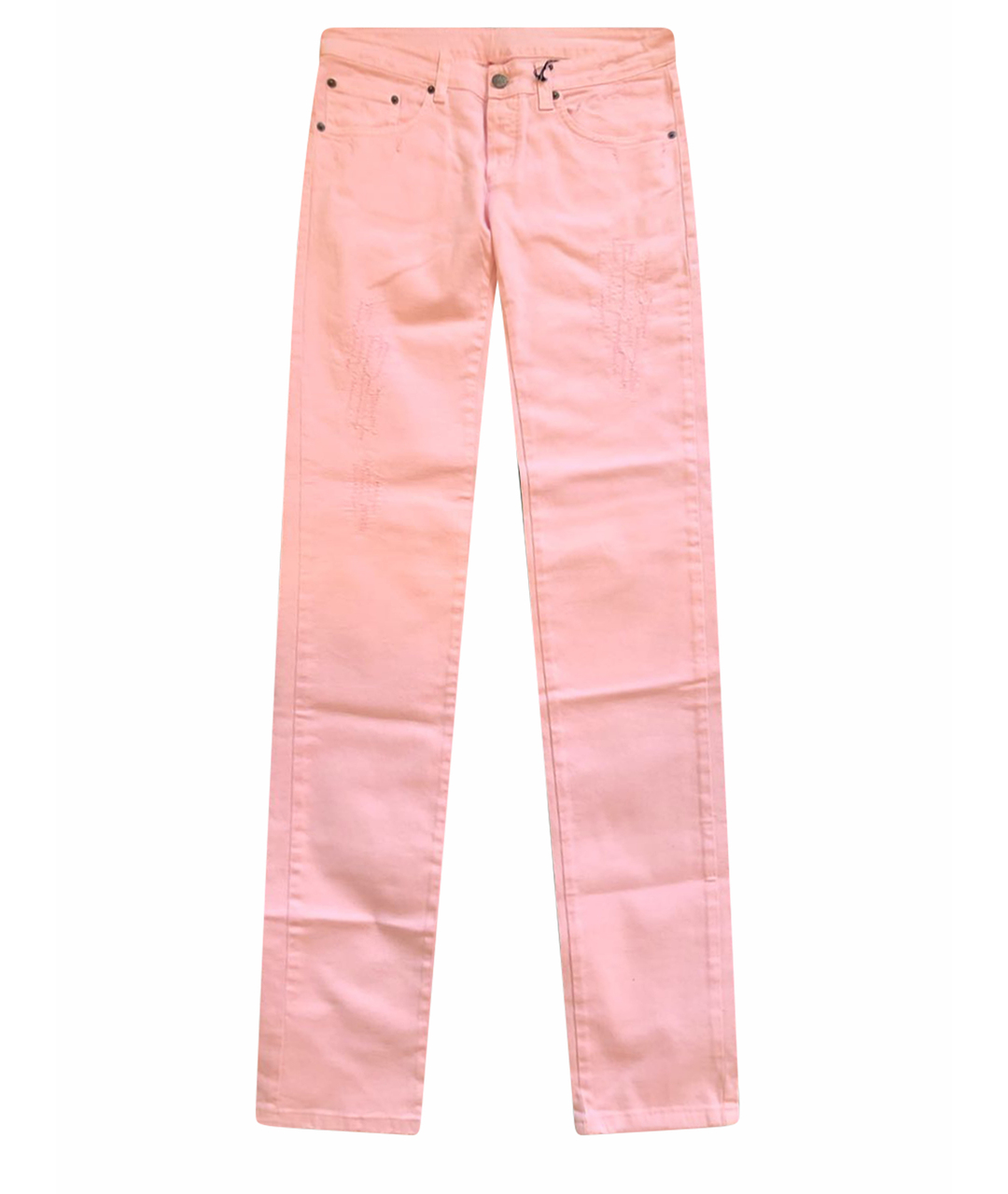 ICEBERG Розовые хлопко-эластановые прямые джинсы, фото 1