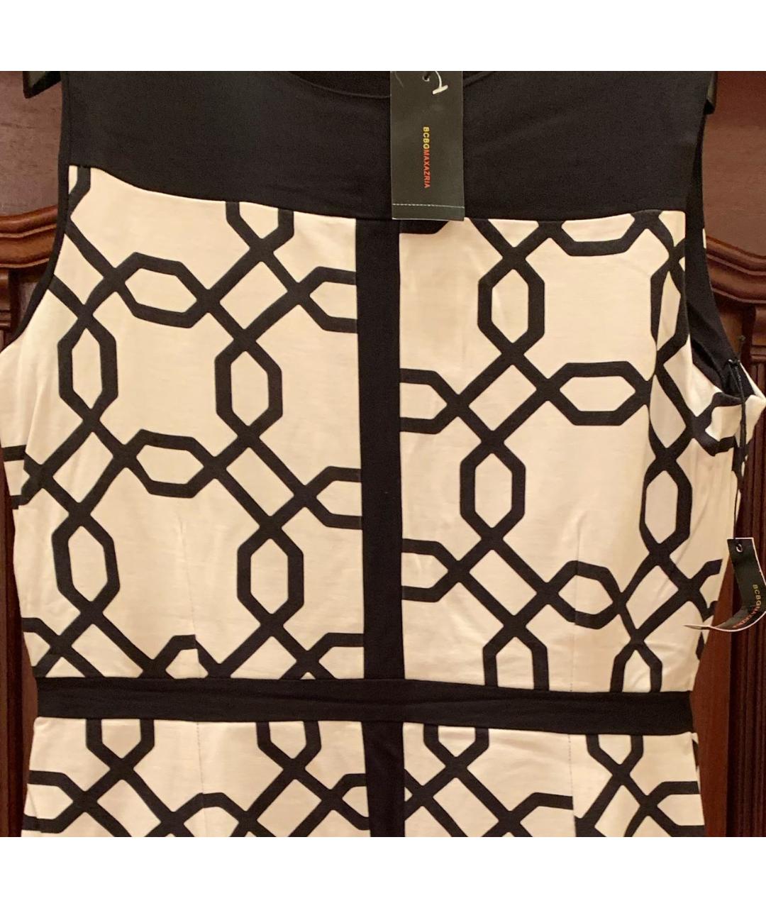 BCBG MAXAZRIA Белое хлопко-эластановое повседневное платье, фото 4