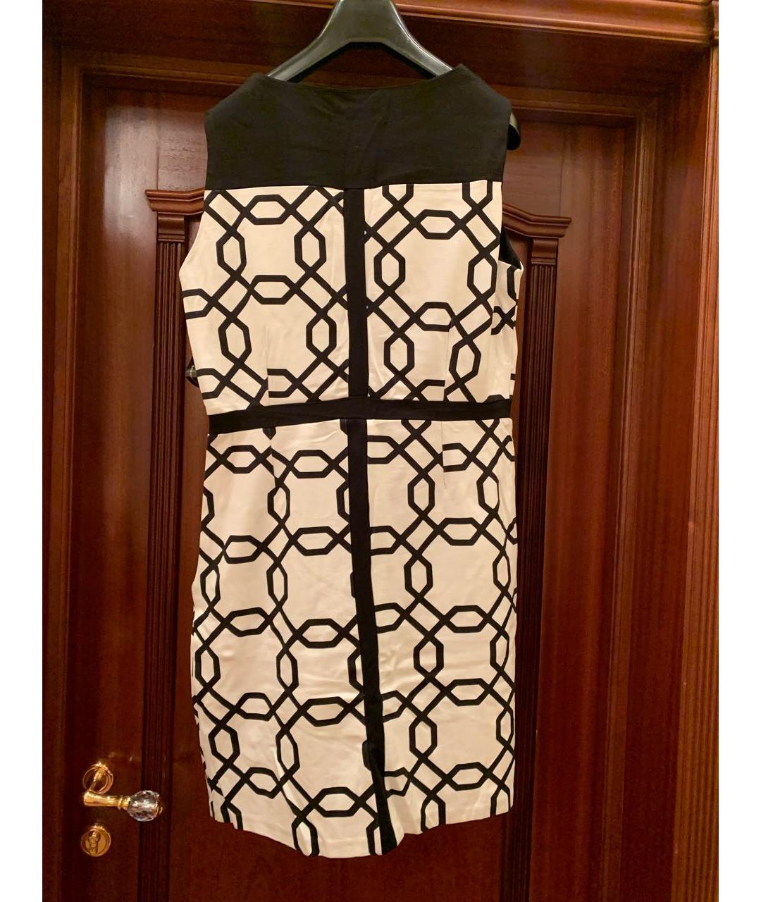 BCBG MAXAZRIA Белое хлопко-эластановое повседневное платье, фото 2