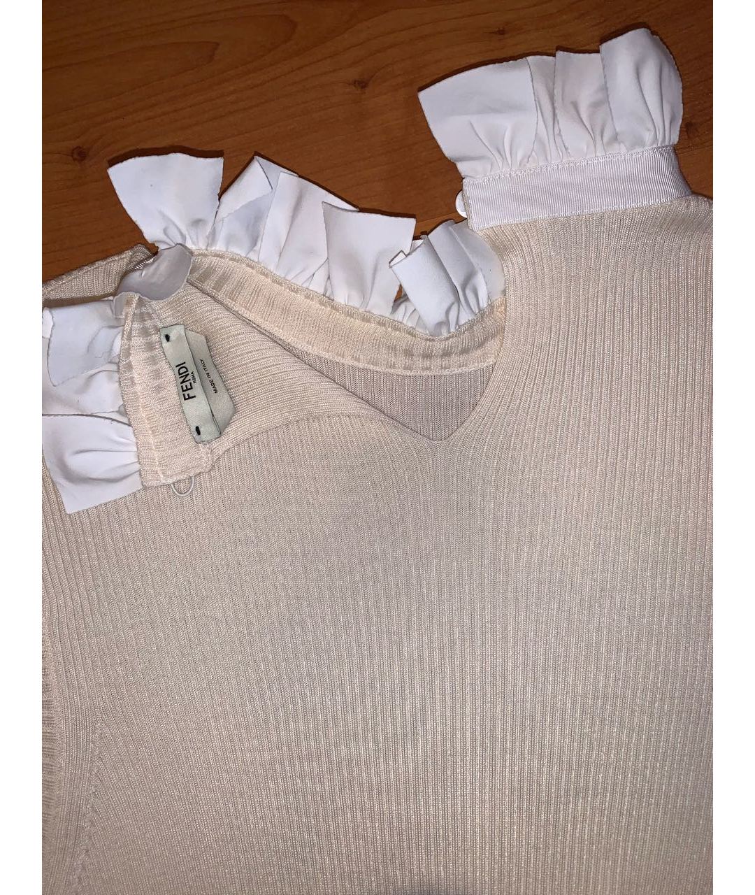 FENDI Бежевая кашемировая рубашка, фото 3