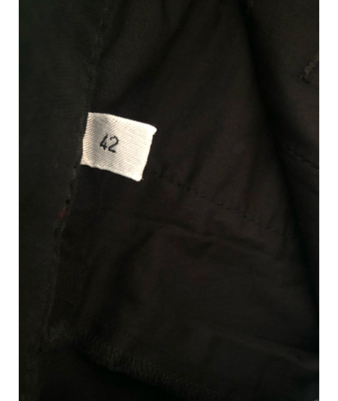 ICEBERG Черные хлопко-эластановые прямые брюки, фото 5