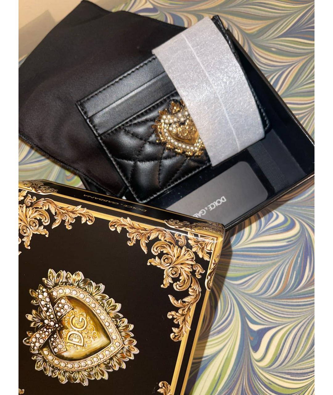 DOLCE&GABBANA Черная кожаная визитница, фото 6