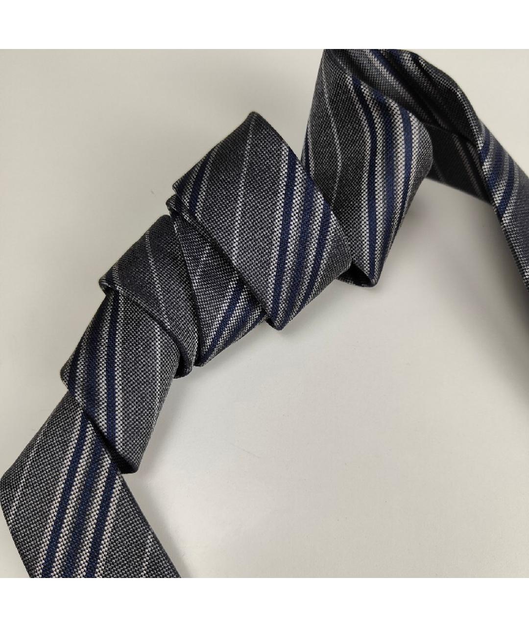 CANALI Серый шелковый галстук, фото 5