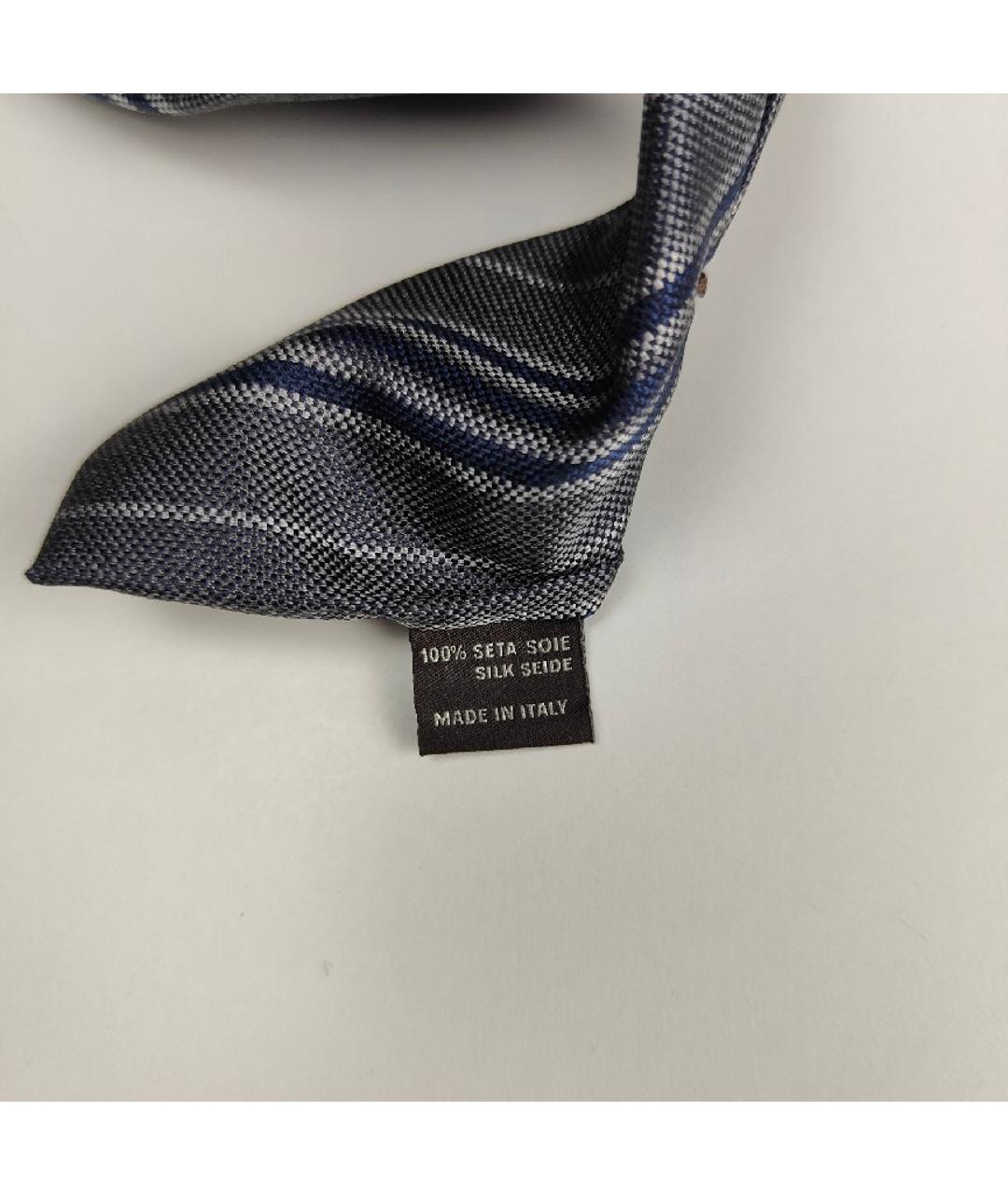 CANALI Серый шелковый галстук, фото 7