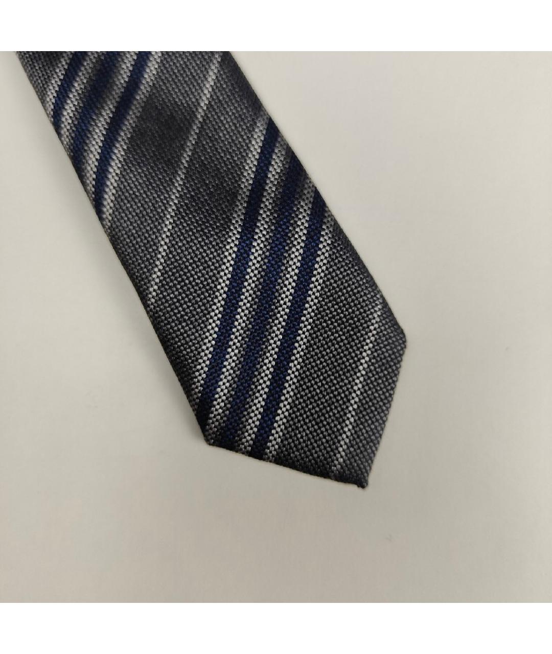 CANALI Серый шелковый галстук, фото 4