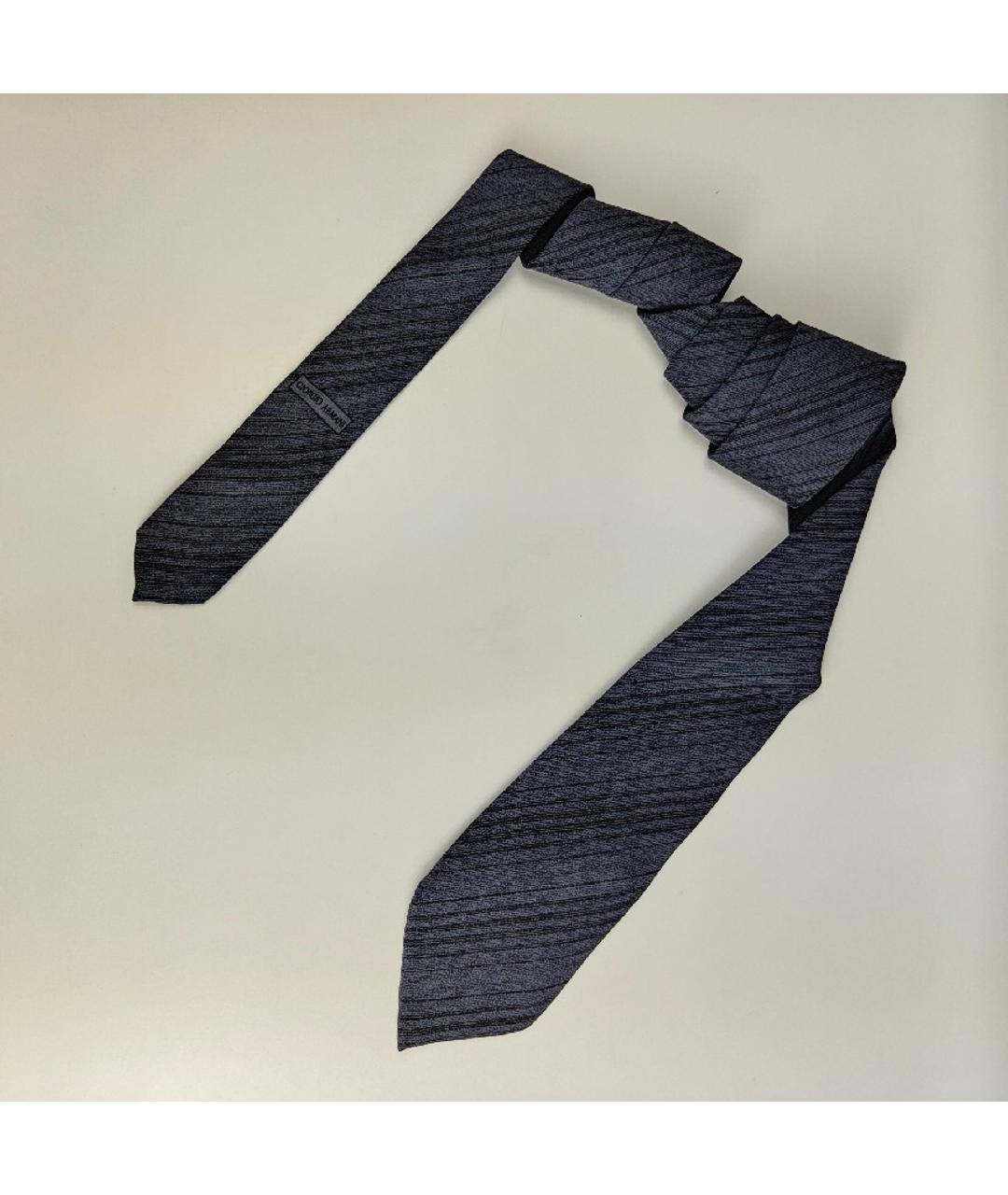 GIORGIO ARMANI Серый шелковый галстук, фото 3