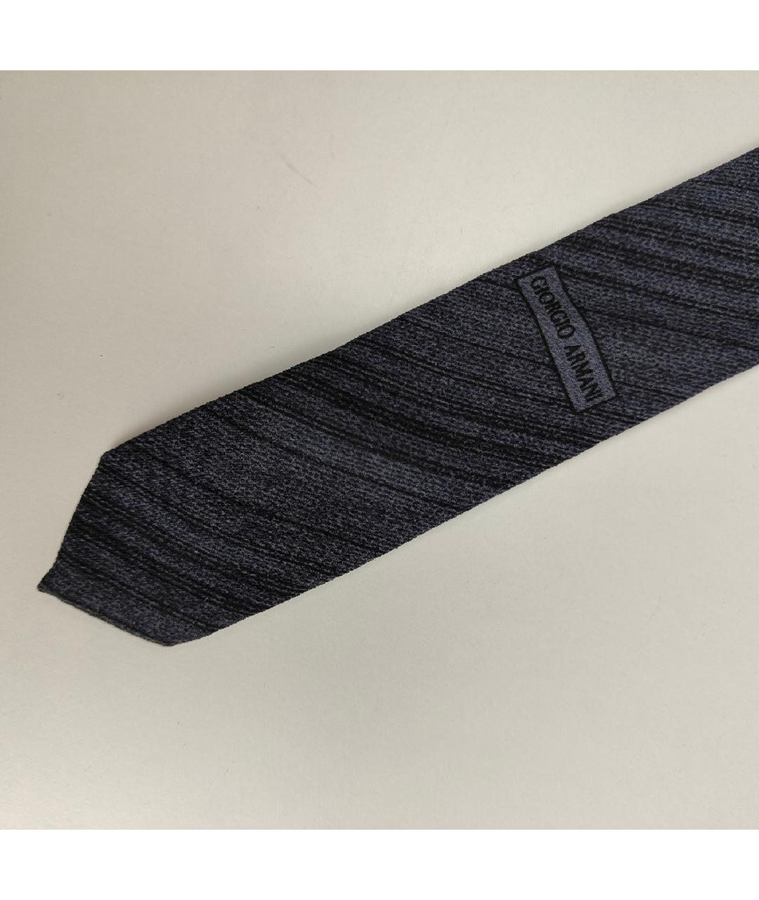 GIORGIO ARMANI Серый шелковый галстук, фото 2