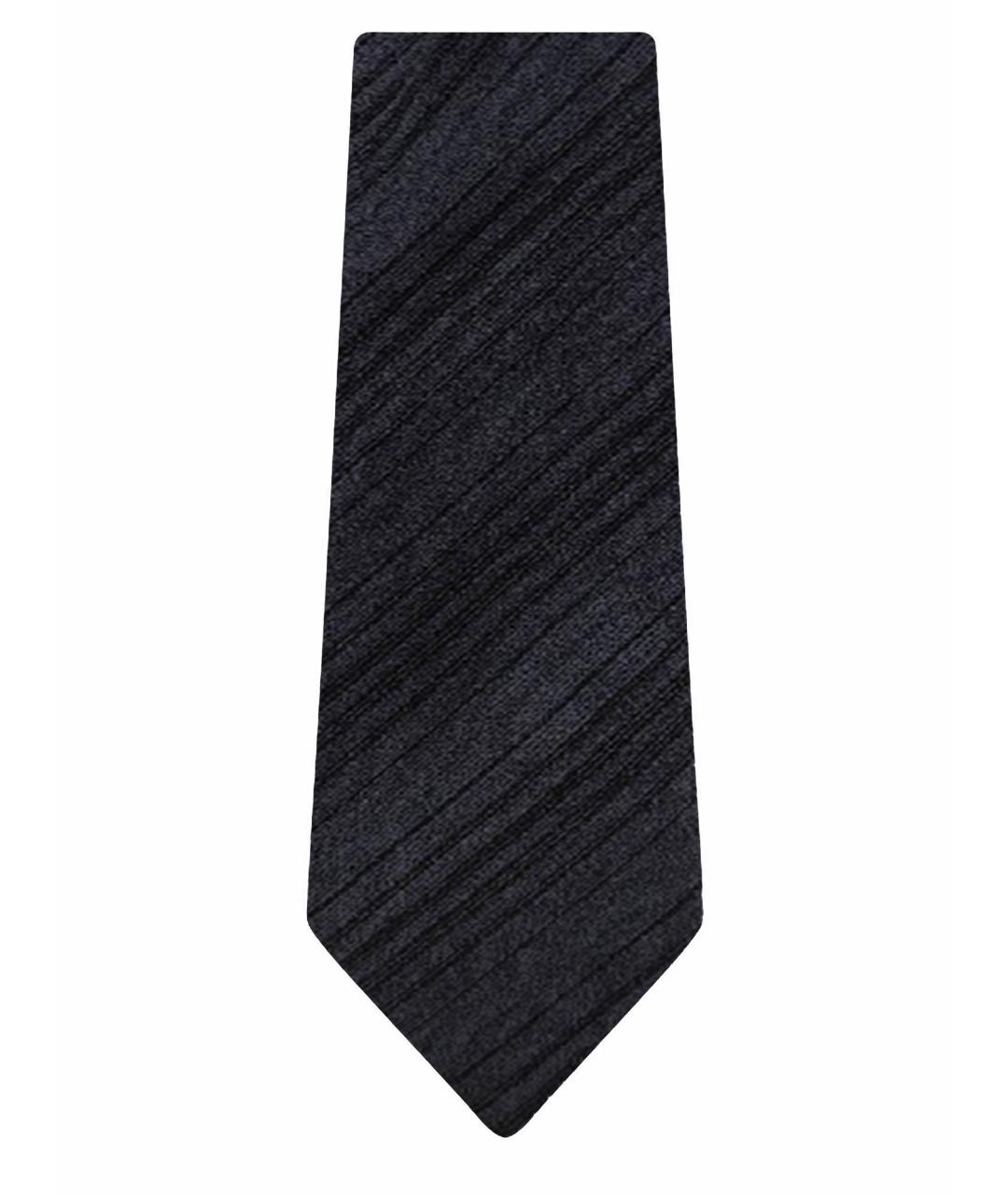GIORGIO ARMANI Серый шелковый галстук, фото 1