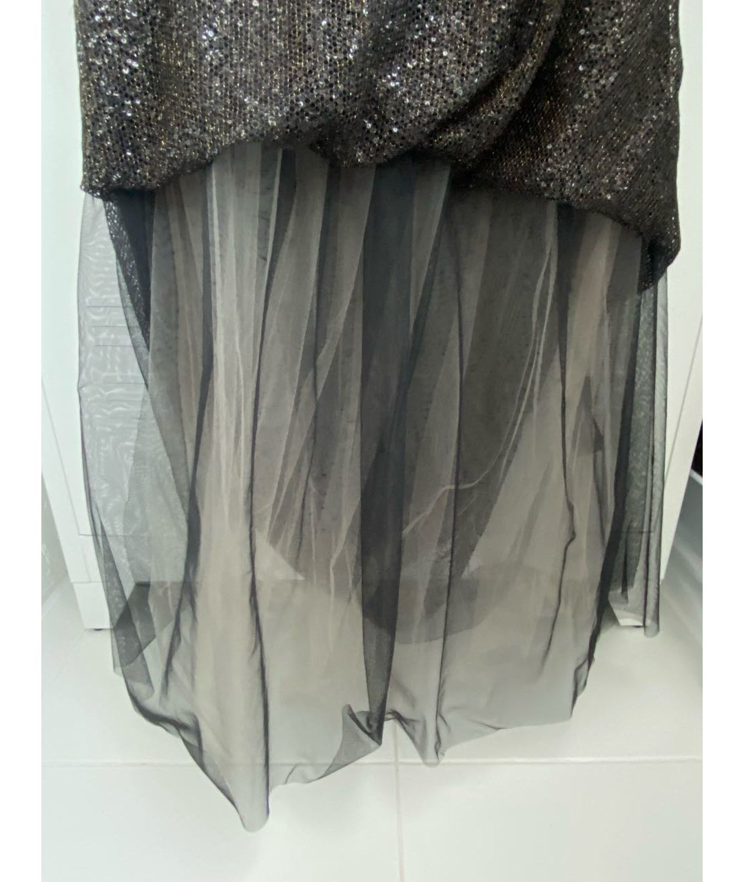 ERMANNO ERMANNO Черная полиамидовая юбка миди, фото 3